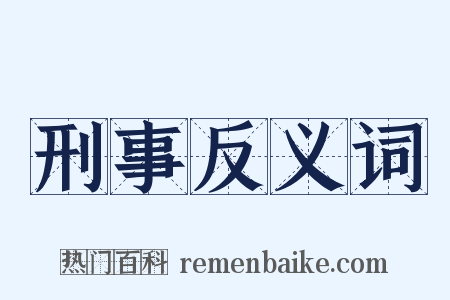 刑事反义词是什么意思的图片